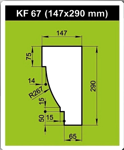 Карниз из пенопласта KF-67 Карниз из пенопласта KF-67