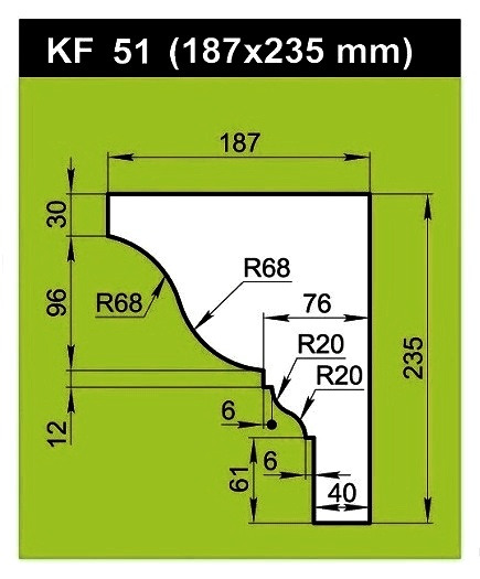 Карниз из пенопласта KF-51 Карниз из пенопласта KF-51