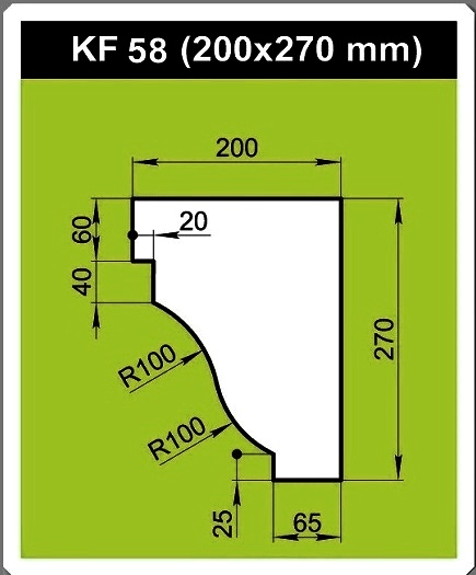 Карниз из пенопласта KF-58 Карниз из пенопласта KF-58