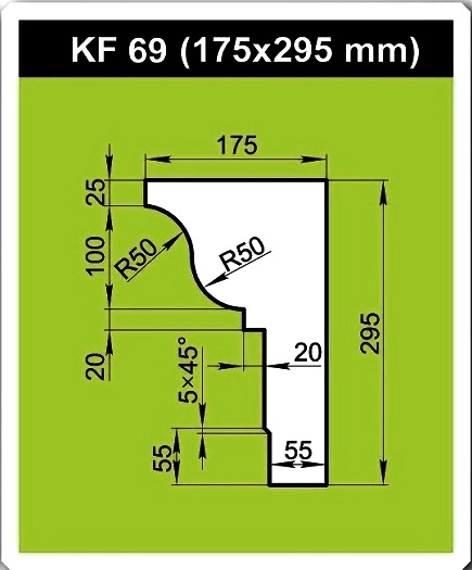 Карниз из пенопласта KF-69 Карниз из пенопласта KF-69