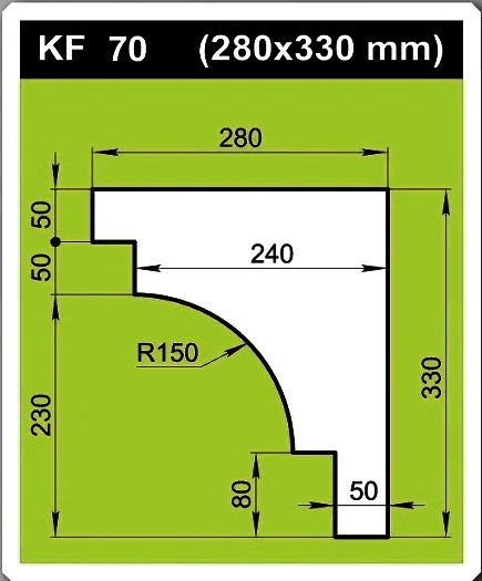 Карниз из пенопласта KF-70 Карниз из пенопласта KF-70