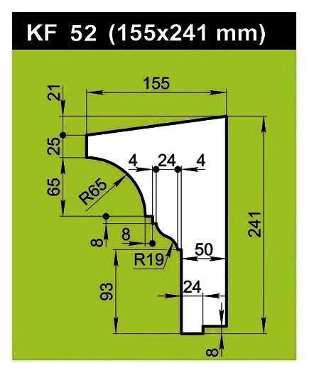 Карниз из пенопласта KF-52 Карниз из пенопласта KF-52